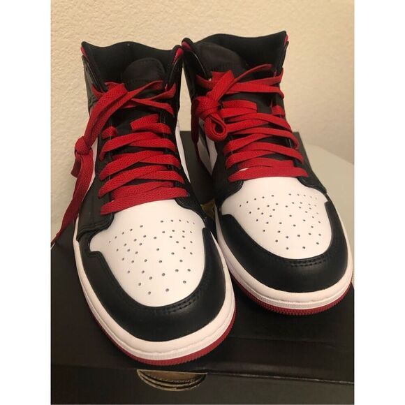 Jordan 1 Mid Black/ Gym Red Men’s Size 10 - Picture 5 of 9